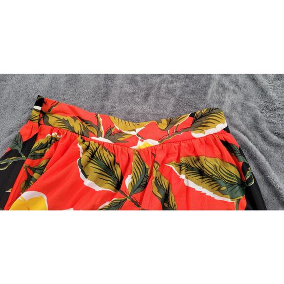 Vintage 70s Floral Skirt Polyester Tropical Summer Spring High Waisted - Picture 3 of 3
